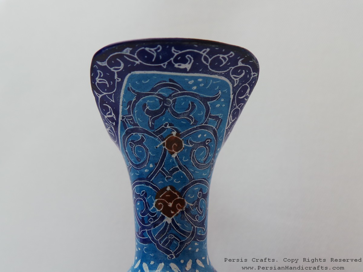 Small Cruet Saucer Enamel (Minakari) on Copper HE3021 Persiada